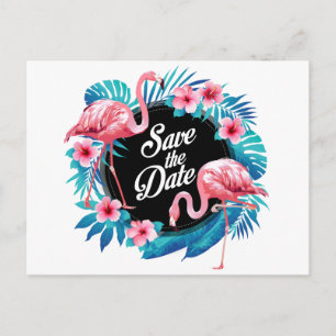 Cartão Postal Tropical Salvar a Data