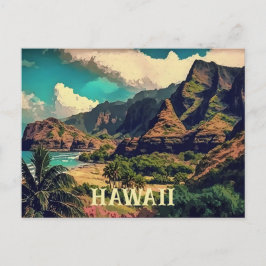 Cartão postal Tropical Shore Trabalho de arte Hawa