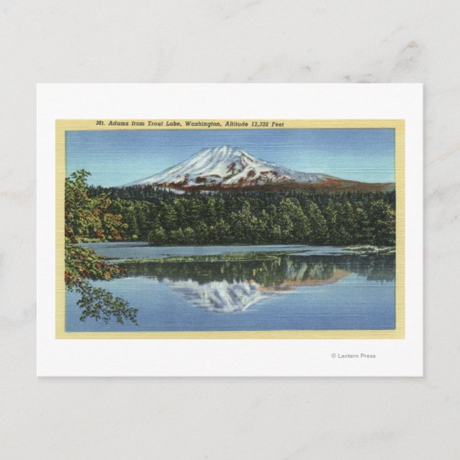 Cartão Postal Trout Lake, Washington (Frente)
