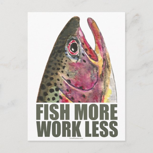 Cartão Postal Trout Pescar Mais (Frente)
