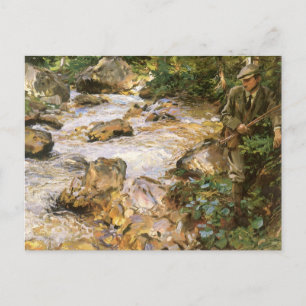 Cartão Postal Trout Stream no Tirol de John Singer Sargent