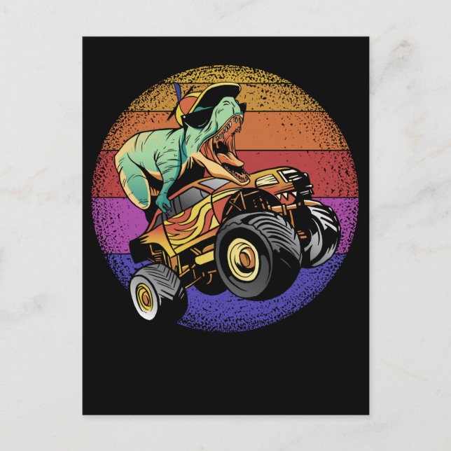 Cartão Postal Truck Boys Monstros do Trex Monster (Frente)