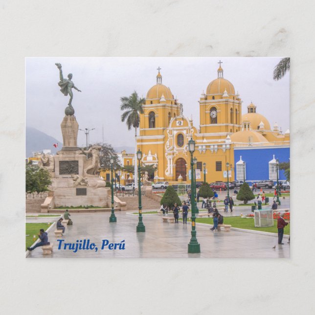 Cartão Postal Trujillo, Perú, Plaza Mayor de Trujillo (Frente)