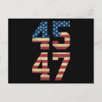 Trump 2024 45 47 Bandeira Americana Vintage Retro 