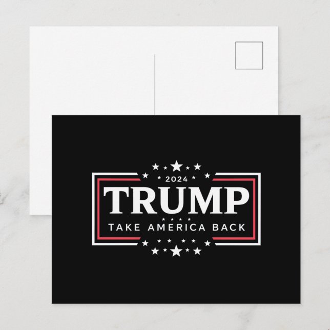 Cartão Postal Trump 2024 Devolva a América  (Frente/Verso)
