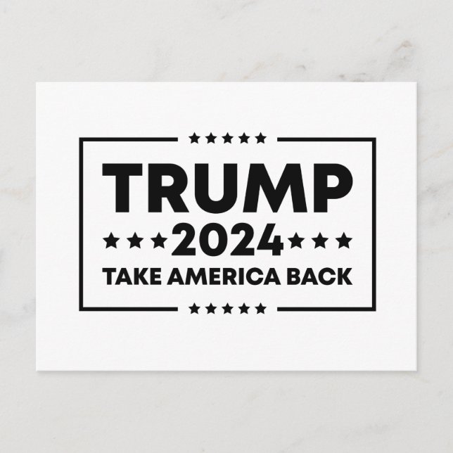 Cartão Postal Trump 2024 Trump Retome a América (Frente)