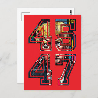 Cartão Postal Trump 45 47 | Pop Art | Presidente americano