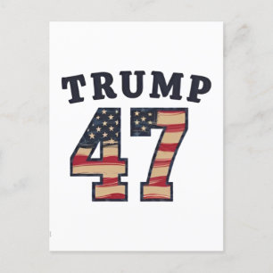 Cartão Postal Trump 47 Orgulhoso Dia da Inauguração da Maga Amer