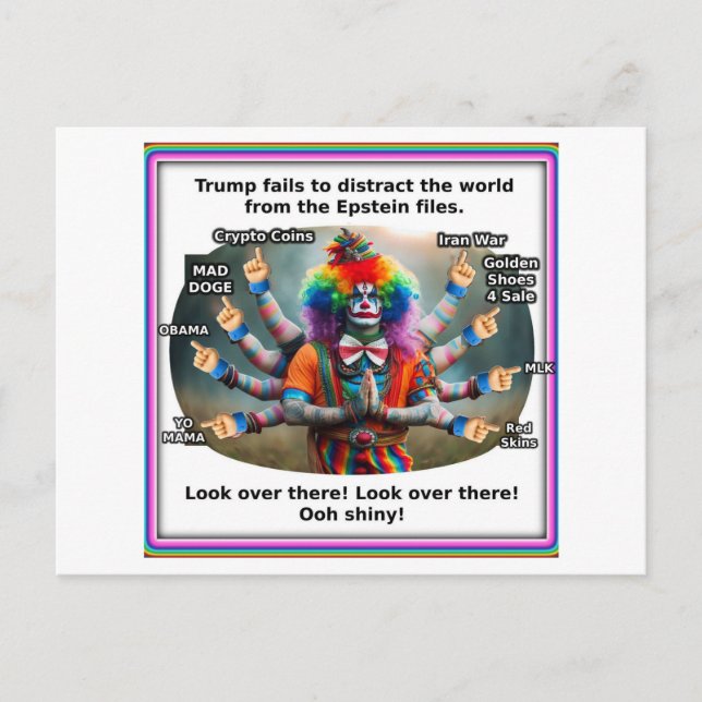 Cartão Postal Trump como Shiva o Destruidor (Frente)