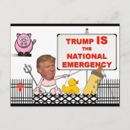 Cartão Postal Trump é a emergência nacional / Anti Trump,