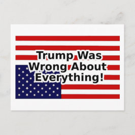 Cartão Postal Trump estava errado sobre tudo bandeira invertida