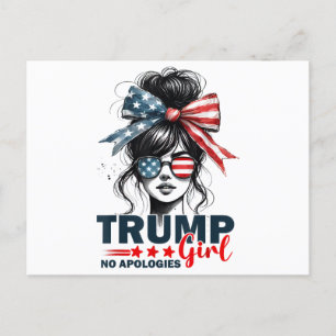 Cartão Postal Trump Girl Sem Desculpas, Bun Sunglass Trump