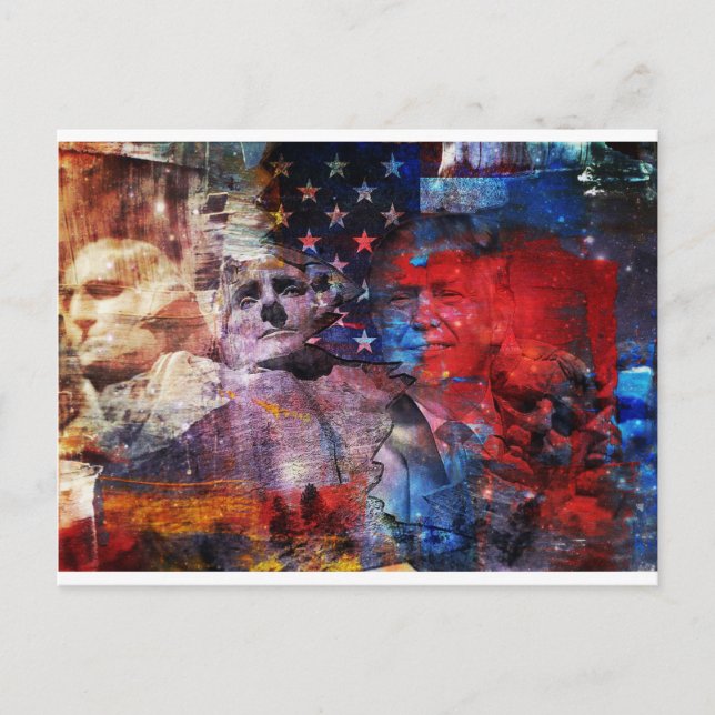 Cartão Postal Trump no Monte Rushmore (Frente)