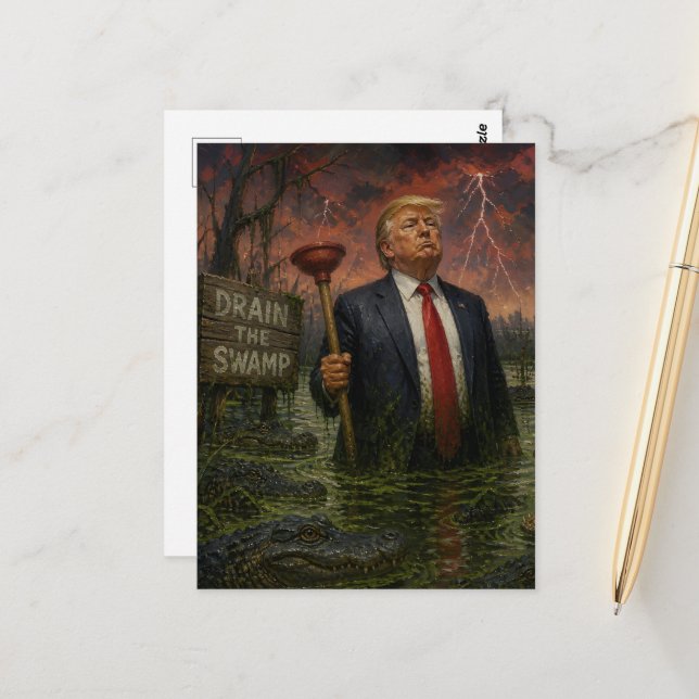 Cartão Postal Trump no Pântano (Frente/Verso In Situ)