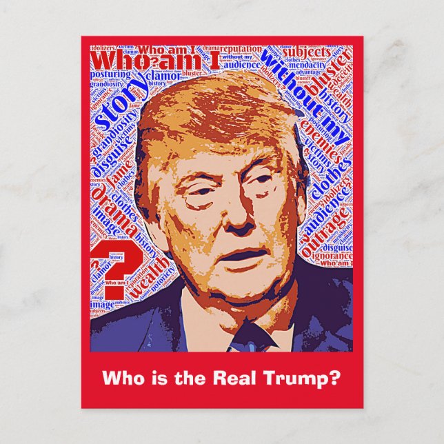 Cartão Postal Trump Quem Sou Eu Realmente Postcard (Frente)