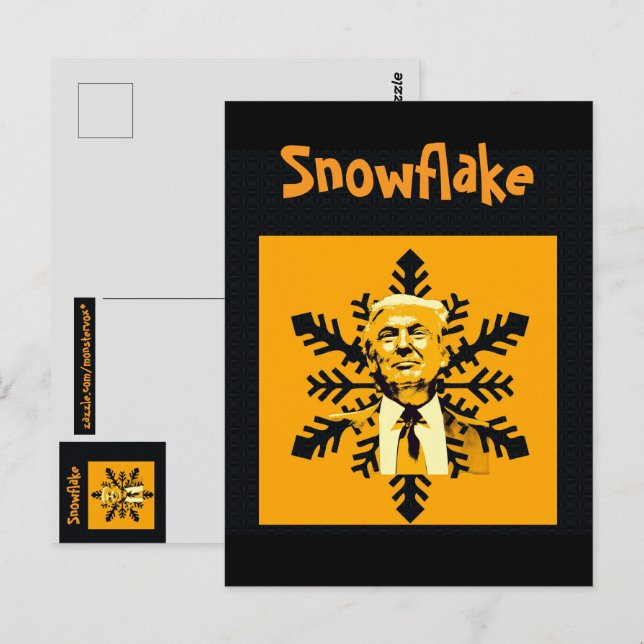 Cartão postal Trump/Snowflake (Frente/Verso)