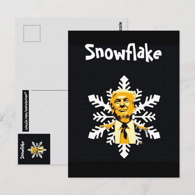 Cartão postal Trump/Snowflake (Frente/Verso)