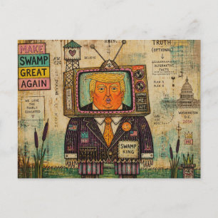 Cartão Postal Trump Tornando os Pântanos Ótimos Novamente Mídia