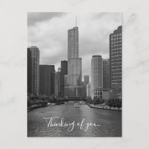 Cartão Postal Trump Tower Chicago Rio Tons de Cinza Pensando Em