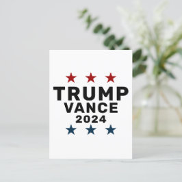 Cartão Postal Trump Vance 2024 Classic Star