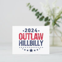 Trump Vance 2024 Fora da Lei Hillbilly Bandeira do