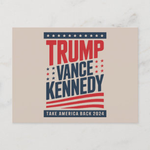 Cartão Postal Trump Vance Kennedy Devolva a América 2024 