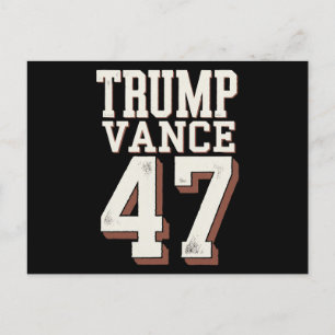 Cartão Postal Trump Vance Presidente Vintage Trump vence