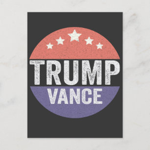 Cartão Postal Trump Vance Republican American Election Gift