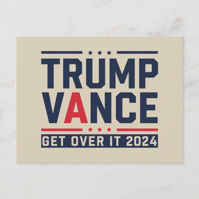 Cartão Postal Trump venceu 2024 Presidente Eleitoral Trump Vance (Frente)