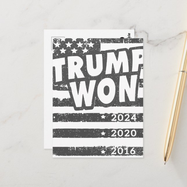 Cartão Postal Trump Won (Frente/Verso In Situ)