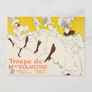 Cartão Postal Trupe de Mademoiselle Eglantine, Toulouse Lautrec