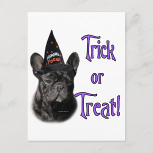 Cartão Postal Truque de Buldogue Francês