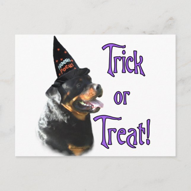 Cartão Postal Truque Rottweiler (Frente)