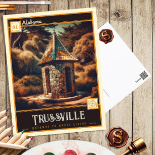 Cartão Postal Trussville, Alabama Vintage