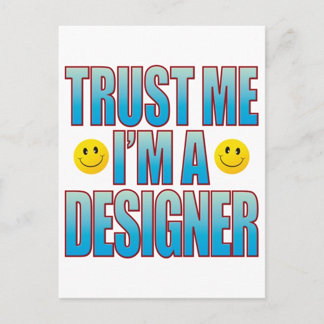 Cartão Postal Trust Me Designer Life B (Frente)