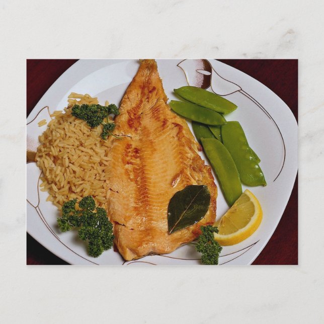 Cartão Postal Truta deliciosa do arco-íris (Frente)