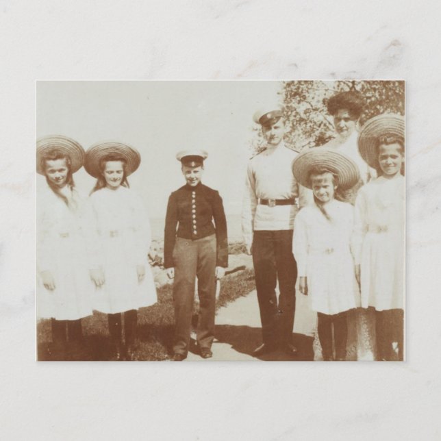 Cartão Postal Tsarina da Rússia e filhas, OTMA Romanov (Frente)
