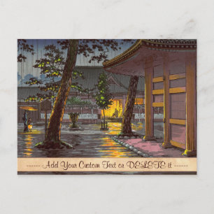 Cartão Postal Tsuchiya Koitsu Sketches Takanawa Sengakuji Temple