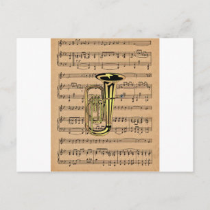 Cartão Postal Tuba ~ Com O Plano De Fundo Da Música