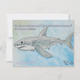 Cartão Postal Tubarão Branco