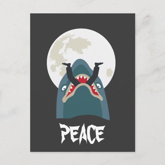 Cartão Postal Tubarão na noite da lua (Frente)