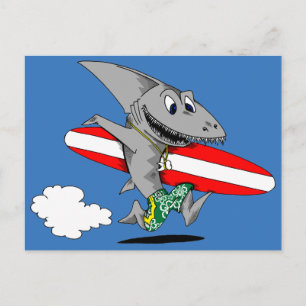 Cartão Postal Tubarão surf