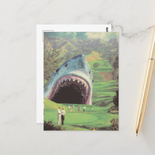 Cartão Postal Tubarão Surreal no Curso Golfe
