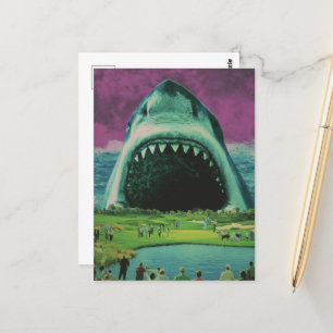Cartão Postal Tubarão Surreal no Curso Golfe