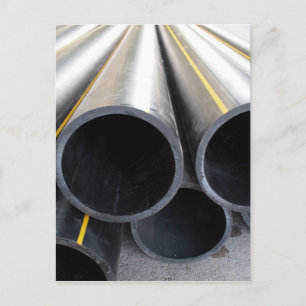 Cartão Postal Tubo preto grande fechado plástico com grande di