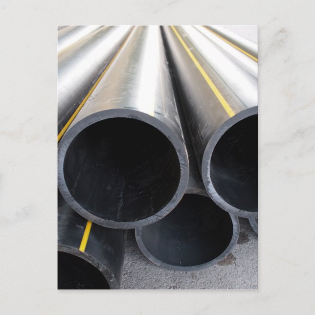 Cartão Postal Tubo preto grande fechado plástico com grande diâm (Frente)