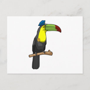 Cartão Postal Tucano como policial Polícia
