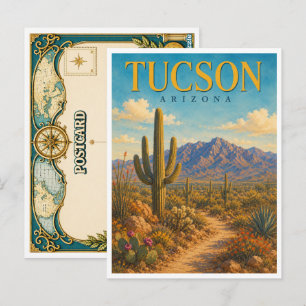 Cartão Postal Tucson Arizona Saguaro Cactus GeoSaga