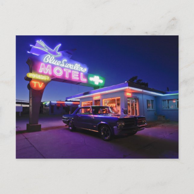 Cartão Postal Tucumcari, New mexico, os Estados Unidos. Rota 66 (Frente)