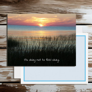 Cartão Postal Tudo Bem, não estar Bem, Ânimo e Suporte